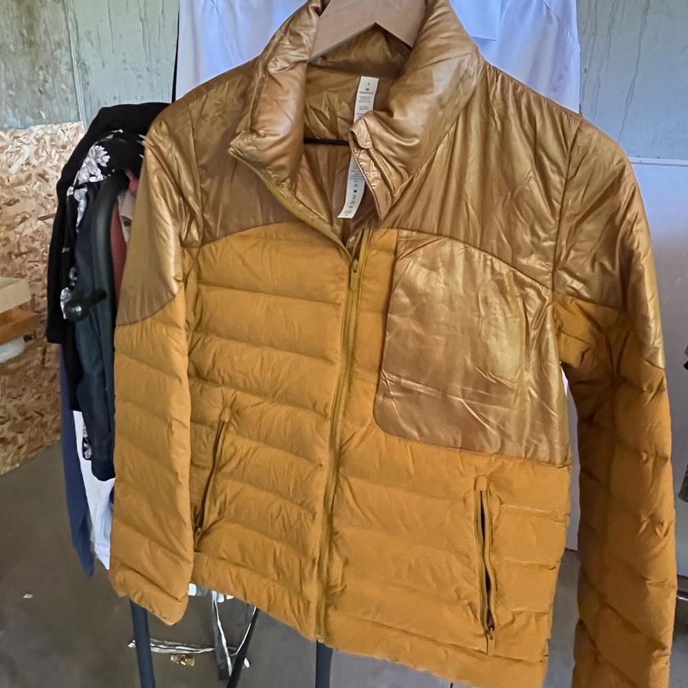 Lululemon Athletica Gold Puffer Jacket